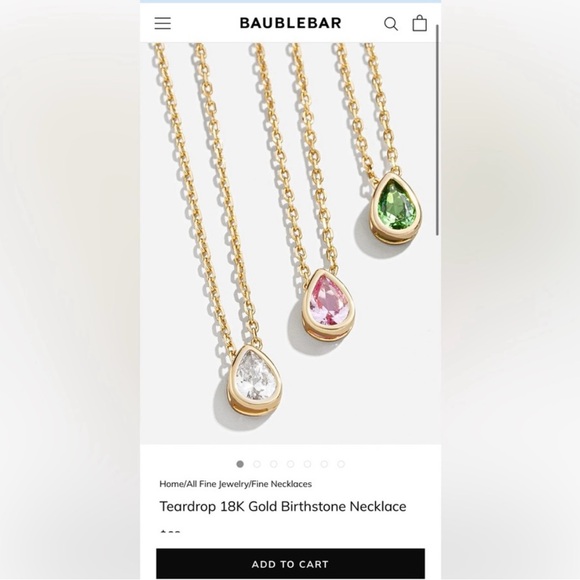 Baublebar October Birthstone Necklace π©· - Picture 2 of 4